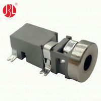 Jack Audio Jinbeili PJ-208D-1 2.5mm SMT Surface Mount Sudut Kanan TRS 3 Pole PCB dengan Tip dan Sleeve Switch
