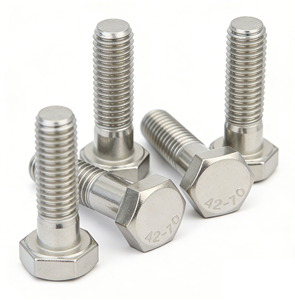 Vis hexagonales en acier au carbone galvanisé sur mesure DIN933/931, marque <span class=keywords><strong>YFN</strong></span>, écrous filetés 5/8"-60 UNC, métriques, fixations durables - Product Image 1