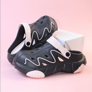 Crocs – sandales à plateforme pour femmes, talon de 3Cm, en EVA épais, respirant, chaussures de plage à bout fermé, confortables, antidérapantes, quatre saisons - Product Image 3