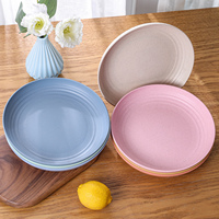 Assiettes de Dîner en Plastique de Paille de Blé Réutilisables Sans BPA pour Restaurants et Fêtes, Vente en Gros