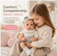 Poupée Reborn Meadow de 20 pouces avec corps en tissu, poupée nouveau-né réaliste peinte à la main, jouet compagnon pour enfants, cadeau d'anniversaire pour filles