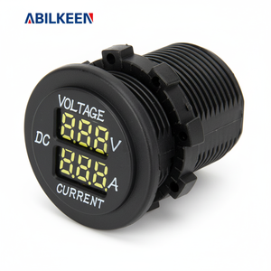 Abilkeen Digital Voltmeter 120V DC LED Display <b>Battery</b> Pack Voltage Current <b>Tester</b> <b>Car</b> Dashboard Gauge - Product Image 1