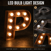 Letrero LED de Acrílico 3D con Neón, IP65 Impermeable, Texto/Gráficos Personalizables, Opciones Multicolor, Letrero para Exteriores