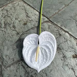 All'ingrosso 3D simulazione rosa fiori bianchi per la casa ristoranti morbidi fiori artificiali piccola palma Flakcrane per il matrimonio - Product Image 6