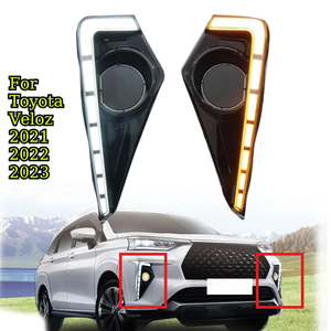 สำหรับโตโยต้า เวลอซ ปี <span class=keywords><strong>2021</strong></span> 2022 2023 อะไหล่รถยนต์ขายส่ง ไฟ LED สีขาว 2 ชิ้น ไฟเดย์ไลท์ DRL ไฟเลี้ยว ไฟตัดหมอก ไฟขับขี่ - Product Image 1