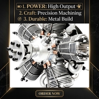 Moteur à essence LZF GF150R5, quatre temps, 150 cm³, cinq cylindres, moteur en métal en forme d'étoile pour avion RC, modèle d'avion à voilure fixe