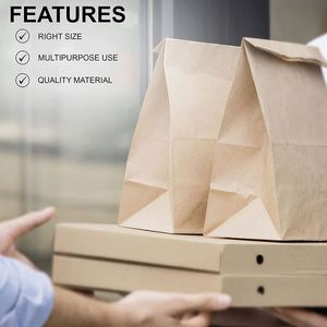 Sacs en papier kraft multi-usages pour courses, sacs à déjeuner, parfaits pour le shopping, le rangement, petites poubelles, sacs en papier pratiques - Product Image 3