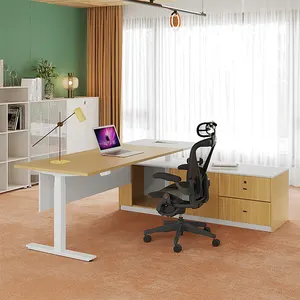 कार्यालय समाधान डिजाइन बॉस कार्य केंद्र ऊंचाई समायोज्य Ergonomic कार्यालय डेस्क कार्यकारी डेस्क आकार डेस्क कार्यालय घर थोक
