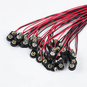 150mm I-förmiger 9V Batterie clip Schnapp draht 26AWG Schwarz Kupfer & PP Zubehör - Product Image 3