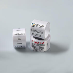 Custom Eco-Friendly High Quality Satin Care Labels Custom Logo for Garment <b>Bags</b> Shoes-Polyester Ribbon End Fold Printed - Product Image 5