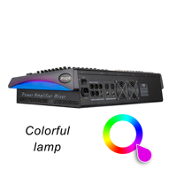 Console de mixage audio professionnelle 18 canaux RGB alimentée, amplificateur 2x350W, double 99 effets DSP, BT 5.0 OTG pour scène, DJ, son live