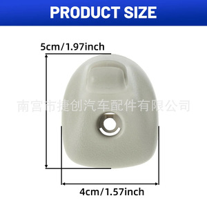 Clip para Visera Solar 1GW25DX9AA para Dodge Avenger, Plástico Beige, Negro, Gris, con Cinta Adhesiva 3M - Product Image 4