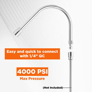 تنظيف مزراب فولاذية ، توصيل سريع على شكل حرف U ، مرفق منظف مزراب بقضيب ممتد - Product Image 4