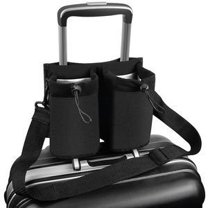 Bolsa de viaje con aislamiento térmico multifuncional personalizada para bebidas, soporte para equipaje, portavasos con correa ajustable para el hombro - Product Image 1