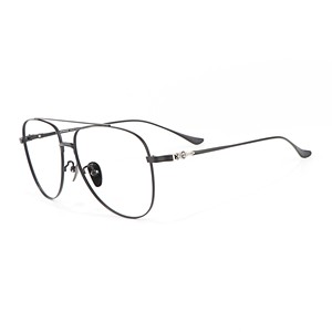 Montures de lunettes décontractées en titane noir léger style rétro pour hommes et femmes, adaptées à toutes les formes de visage, lunettes de lecture de qualité supérieure, fabriquées en Chine - Product Image 3