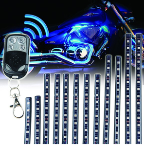 Moto LED Lumière Kit Bandes Multicolore Accent Lueur Néon Lumières <span class=keywords><strong>D</strong></span>&amp;#39;atmosphère Lampe avec Télécommande Sans Fil - Product Image 6