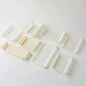 Plateaux alimentaires en gros, grands, biodégradables, à base d'amidon de maïs, pour poissons, légumes, biscuits, et plateaux d'emballage en plastique pour fruits - Product Image 1