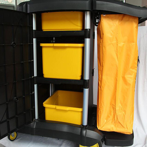 Carrello di servizio di pulizia multifunzionale in plastica per la pulizia della camera d'albergo per varie attività di pulizia - Product Image 4