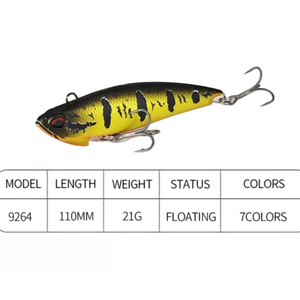 Nuevas Señuelos Flotantes Baratos de 110mm y 21g, 7 Colores, Ojos 3D con Anzuelos Triples para Lubina, Lucio, Agua Salada, Señuelos Duros de Superficie - Product Image 3