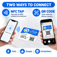 Plaque de table personnalisée en acrylique NFC pour avis de paiement, avis par tapotement, menu réseaux sociaux, adhésive, étanche et réinscriptible