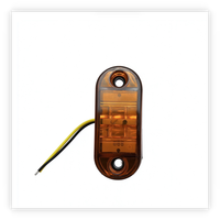 Feu de position latéral à 2 LED ambre, homologué DOT E-mark, pour bus, camion, remorque, étanche