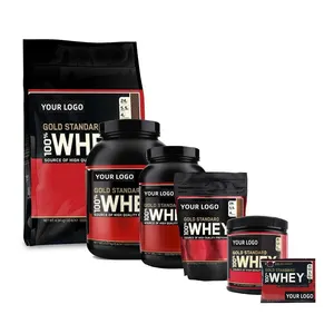 Bulk Pouches With Zipper Packaging Bottle Creatine Monohydrate White Label Gold Standard Whey Protein Powder Supplement