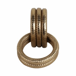 Linked Ring Sculpture Metal Decorative Object For Home Office Living Room Coffee Table - Product Image 1
