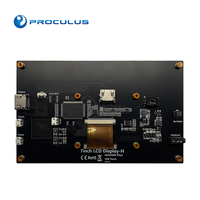 Proculus, Monitor portátil de 7 pulgadas, 1024x600, pantalla táctil LCD IPS para Raspberry Pie, pantalla IPS de ángulo completo