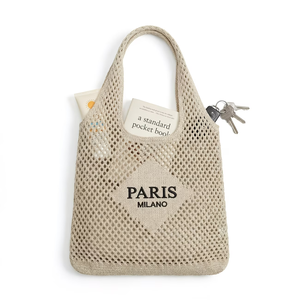 Nuove Borse Tote a Spalla Singola all'Ingrosso 2026 da Donna, Grande Capacità, Borsa da Spiaggia Lavorata a Maglia Traforata, Logo Personalizzato per l'Estate - Product Image 4