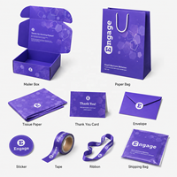 Boîte d'expédition personnalisée avec logo, emballage en carton ondulé imprimé pour kits marketing, cadeaux de bienvenue pour employés, fournitures de bureau et événements