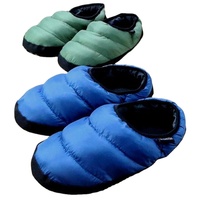 Pantoufles d'intérieur ultra-légères en duvet d'oie et de canard pour hommes, chaussures antidérapantes matelassées et chaudes pour femmes