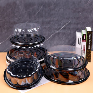 Hộp bánh tiramisu, bánh phô mai tròn trong suốt bằng nhựa, có nắp, kích thước 10 & 12 inch, đặt hàng số lượng lớn, dùng để đựng thực phẩm và bánh mì - Product Image 4