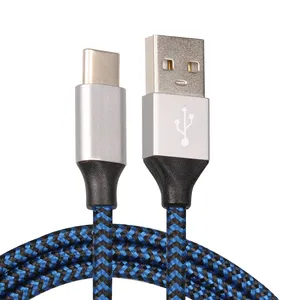 Groothandel alexa usb kabel-Nylon Gevlochten Kabel Telefoon Oplader Usb-kabel Oplaadsnoer Data Kabel Voor Luidsprekers