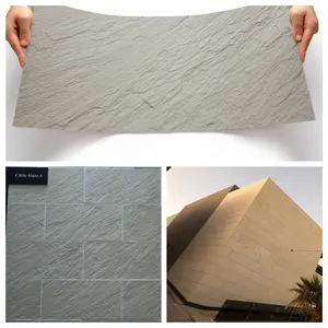 Buiten Keramische Gevelbekleding Tegels 1165*580Mm Vloeiende Stone Flexibele Wandtegels Building Decoratieve Materiaal