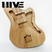 Cuerpo de guitarra eléctrica de madera maciza sin acabar JM, de aliso de alta calidad seleccionado por HIVE, para construcción personalizada con CNC DIY