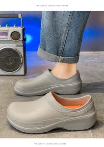 Sandales de chef imperméables et antidérapantes pour hommes avec semelle extérieure en EVA, chaussures de travail antidérapantes pour la cuisine, les restaurants, les hôpitaux, les soins infirmiers et les jardins - Product Image 5
