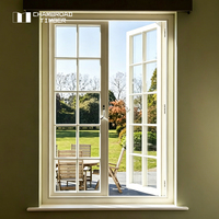 Ventanas Francesas de Madera Sólida Sostenible de Primera Calidad, Rellenas de Argón, Impermeables, con Rotura de Puente Térmico, Ecológicas, Ventilación Funcional
