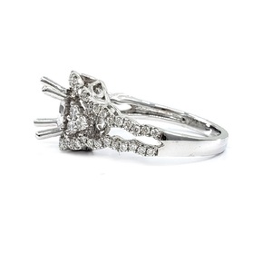 Bague de mariage classique pour femme en or blanc massif 18 carats de haute qualité avec diamant véritable 0,40 ct serti pavé, vente en gros d'usine - Product Image 3