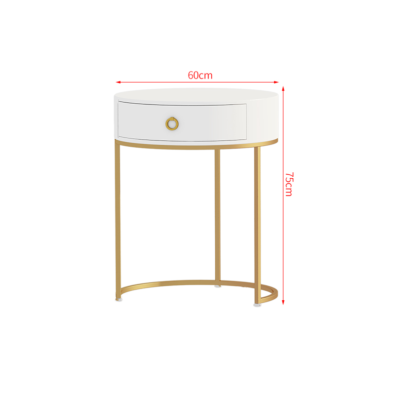 Table simple blanche diamètre 60cm hauteur 75cm