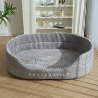 Lits de luxe pour chiens chats de grande taille confortables et antidérapants lavables avec un motif solide en éponge durable