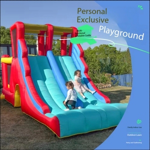 <span class=keywords><strong>Castillo</strong></span> Inflable con Tobogán, Tela Oxford Ecológica, Uso Doméstico, para Niños, con Capacidad para 4-5 Niños - Product Image 3