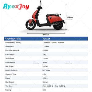 <span class=keywords><strong>Trottinette</strong></span> électrique urbaine légère Apexjoy <span class=keywords><strong>Super</strong></span> SOCO CUX, 50 km/h, autonomie 100 km, 900 W max, 2000 W, vente en gros - Product Image 2