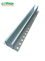 Prix de gros Support de montage de panneau solaire Rail court Mini rail en aluminium anodisé pour toit en tôle