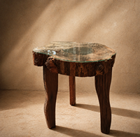 Wiederaufbereiteter Massivholz-Esstisch im Traditionellen Quadratischen Design, Wasserfest, Antik-Stil, Zeitgenössischer Faltbarer Tisch für Wohnraumdekoration