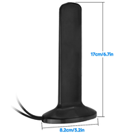 Antenne de base magnétique omnidirectionnelle à Gain élevé 698-2700MHZ 4g LTE MIMO avec adaptateur de connecteur de prise TS9 4G TS9
