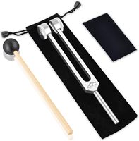 Custom OEM Brand 128 Hz Tuning Fork Metal Hammer Cleaning Cloth Musical Instruments Teaching Meditation Sound Therapy Accessory