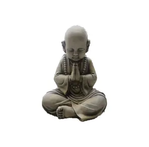 佛像树脂大装饰定制佛教小和尚创意灵修祈祷僧侣18英寸