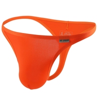Sous-vêtement sexy en soie pour hommes, avec caleçon, Transparent, G String