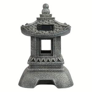 Zen Garden Pagoda Statue , Zen Pagoda Garden Statue, Vintage Style Resin Art, Suitable for Outdoor Decoration, Garden Lighting