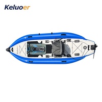 Kayak à pédales Sup gonflable avec système d'entraînement au pied canoë kayak PVC pédale kayak de pêche